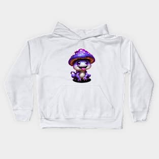 Purple mushroom Kids Hoodie